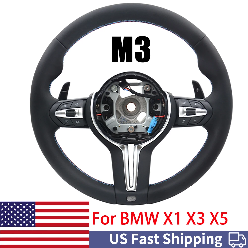 

PU Leather Steering Wheel Assembly Car Accessories for BMW X1 X2 X3 X4 X5 X6 Series F48 F49 F39 F25 F26 F15 GT Series Durable