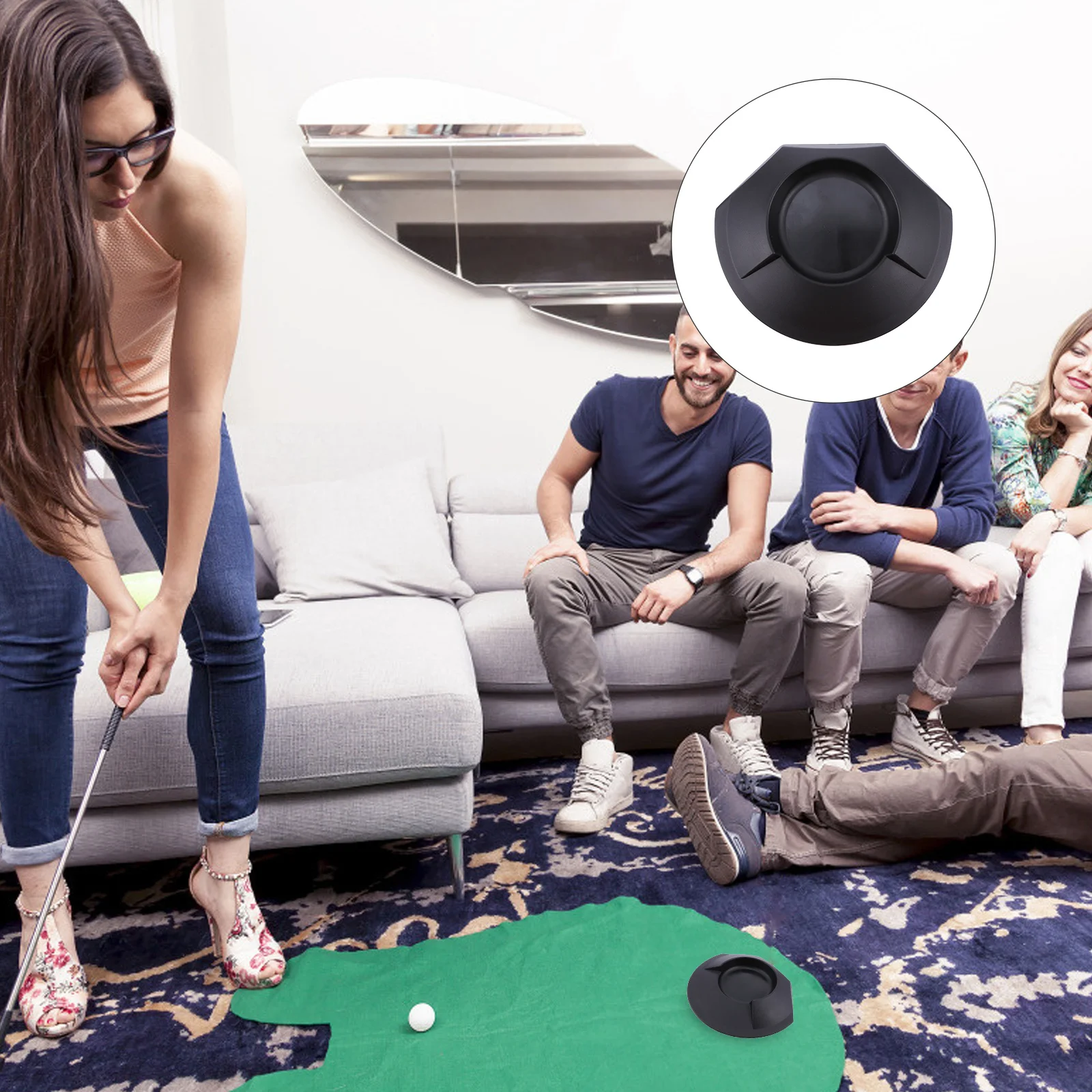 

1Pair Golf Putting Trainer Plastic Improve Putting Skills Easy Setup Indoor Outdoor Use Training Tool Disc Golf Retriever