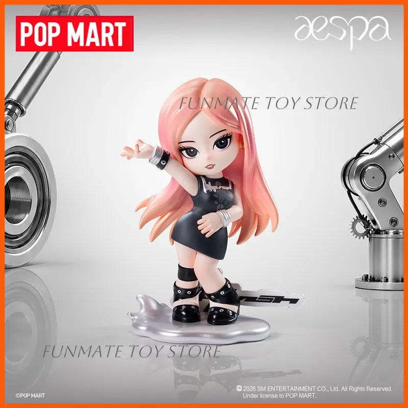 New Authentic POP MART Aespa Series Blind Box Action Figure Collectible Model Desktop Ornament Decorative Gift For Kpop Fans