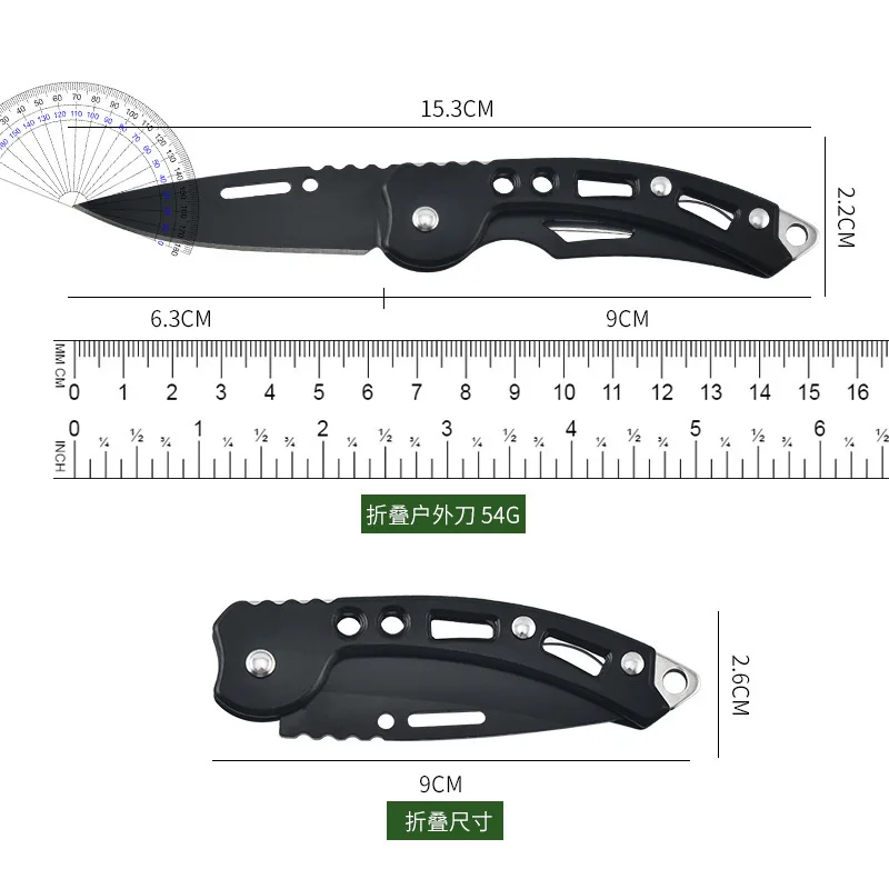 Folding Pocket Knife Stainless Steel Survival Hunting Camping Fishing Portable Fruit Carrying Key Outdoor Tools To Send Ropes