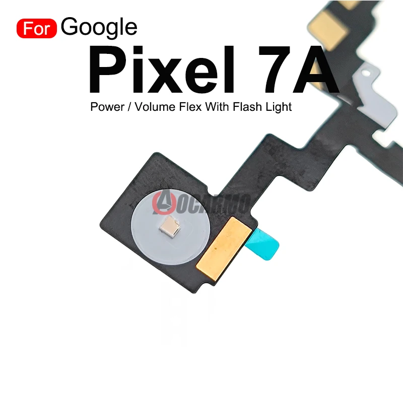 For Google Pixel 7A Power On/Off Volume Up Down With Flash Light Flex Cable Replacement Parts