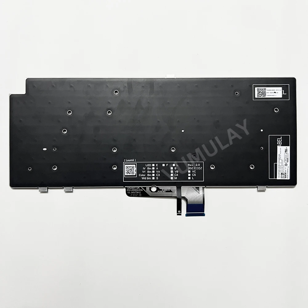 Teclado retroiluminado reino unido/eua para dell latitude 7440 2023 p174g 7450  7640 0jp3w9 sn2b01b20 SG-B2790-2BA pk133yk3b15