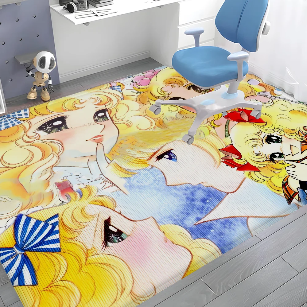 Cartoon Women\'s Candy Candy Hallway Carpet Non-Slip Laundry Room Mat Laundry Decor Balcony Child Living Room Bedside Area Rugs