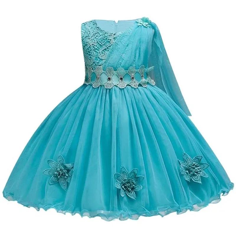 Kids Girls Evening Party Clothes Girls Flower Bridesmaid Dress Elegant Wedding Formal Gown Girls 3-12Yrs Prom Princess Dress