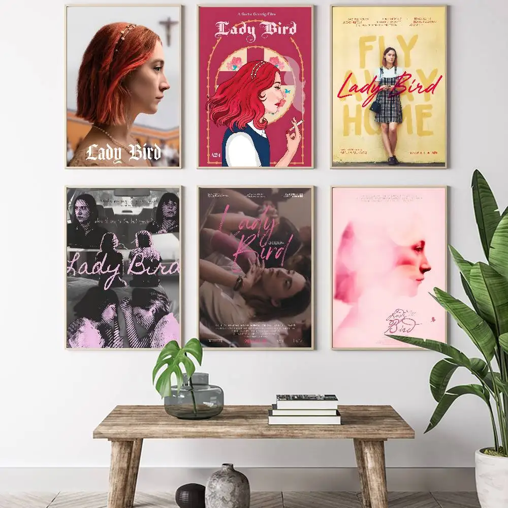 Klassischer Teenager-Film „Lady Bird“, Vintage-Filmposter, HD-Kunst, klebrige Wand, wasserdicht, für Zuhause, Wohnzimmer, Schlafzimmer, Bar, ästhetisch