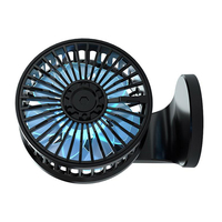 5V Car Cooling Fan Dual-layer Fan Blades Twin Engine Fan USB Portable 3-Gear Speeds Adjustable Auto Home Travel Office Desk