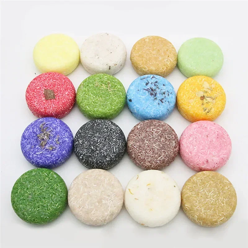 12 Colors Fashion Handmade Hair Shampoo Soap Cold Processed Shampoo Bar 100% Pure Plant Hair Shampoos Hair Care