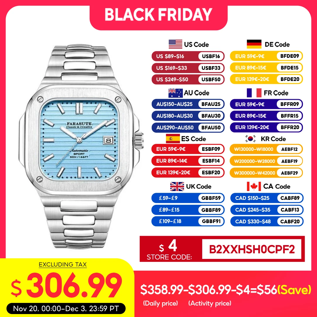 

FARASUTE автоматические механические роскошные мужские часы Miyota9019 механизм ультратонкие 8,9 мм светящиеся 5ATM водонепроницаемые наручные часы мужские