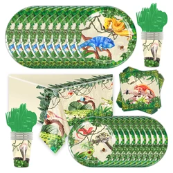 Reptiles Sets Decoration Party Favors Children Kids Birthday Party Supplies Tableware Sets