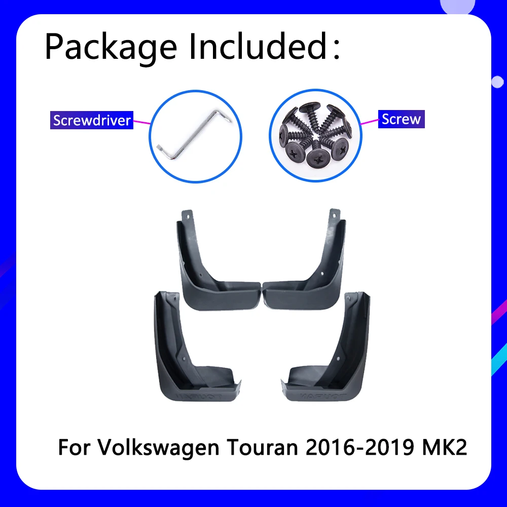 Mudguards fit for Volkswagen VW Touran 2016 2017 2018 2019 MK2  Car Accessories Mudflap Fender Auto Replacement Parts