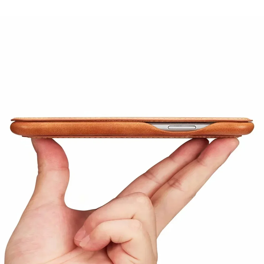 Luxury Ultra Thin Leather Case Flip Cover for Samsung S25 S24 S23 S22 FE Ultra Plus A52 A53 A54 Note 20 Ultra 8 9 10 Plus Case