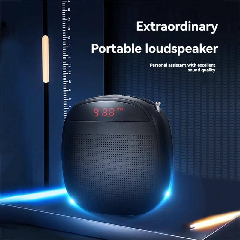B47C Portable Voice Amplifier Wired Voice Amplifiers Speaker FM Radio Headworn Microphone Loudspeaker For Teachers