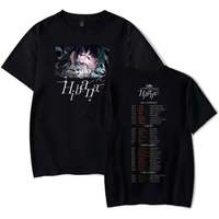 ADO Hibana World Tour Temperament Cotton Short Sleeve T-shirt Unisex Fashion Comfortable Breathable Crew Neck Top Women Men