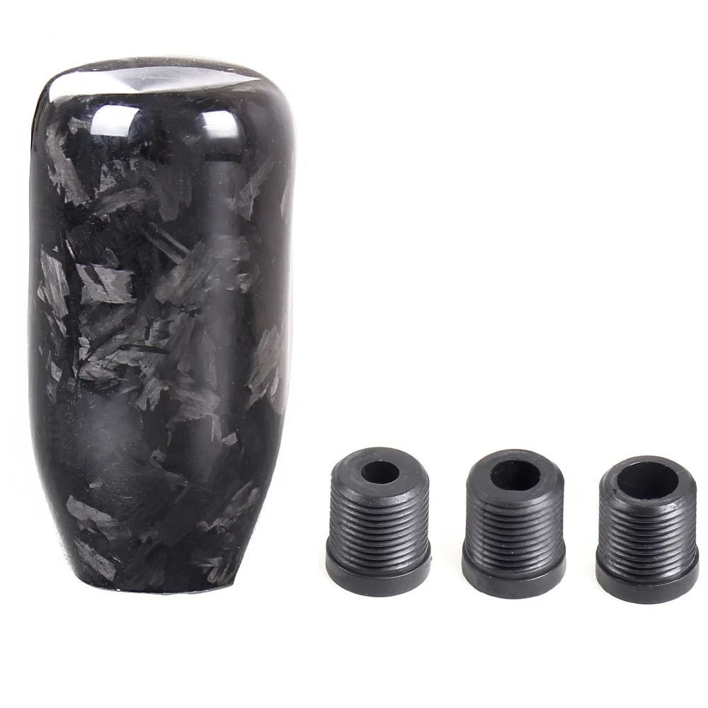 Car Gear Shift Knob Irregular Forged Pattern Carbon Fiber Manual Transmission Shifter Head Lever AT MT