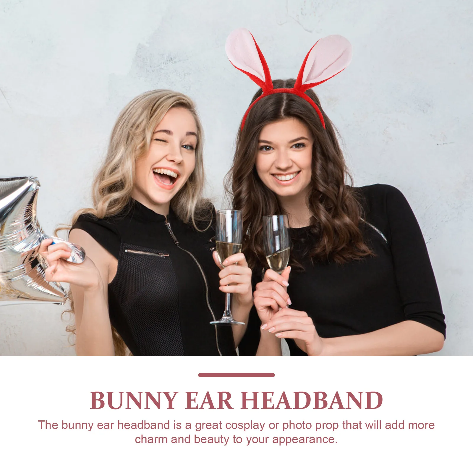 

2pcs Bunny Ear Headband Rabbit Ears Hairband Party Costume Cosplay Hair Hoops Women Decorative Party Headdress For