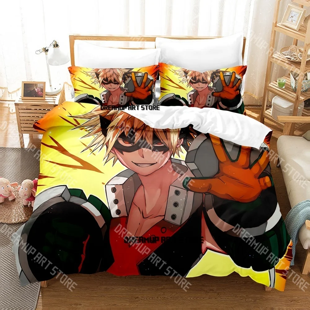 Fashion My Hero Anime Academia Bedding Set Single Twin Full Queen King Size Bed Set Kids Bedroom Duvetcover Sets Bed Sheet Set