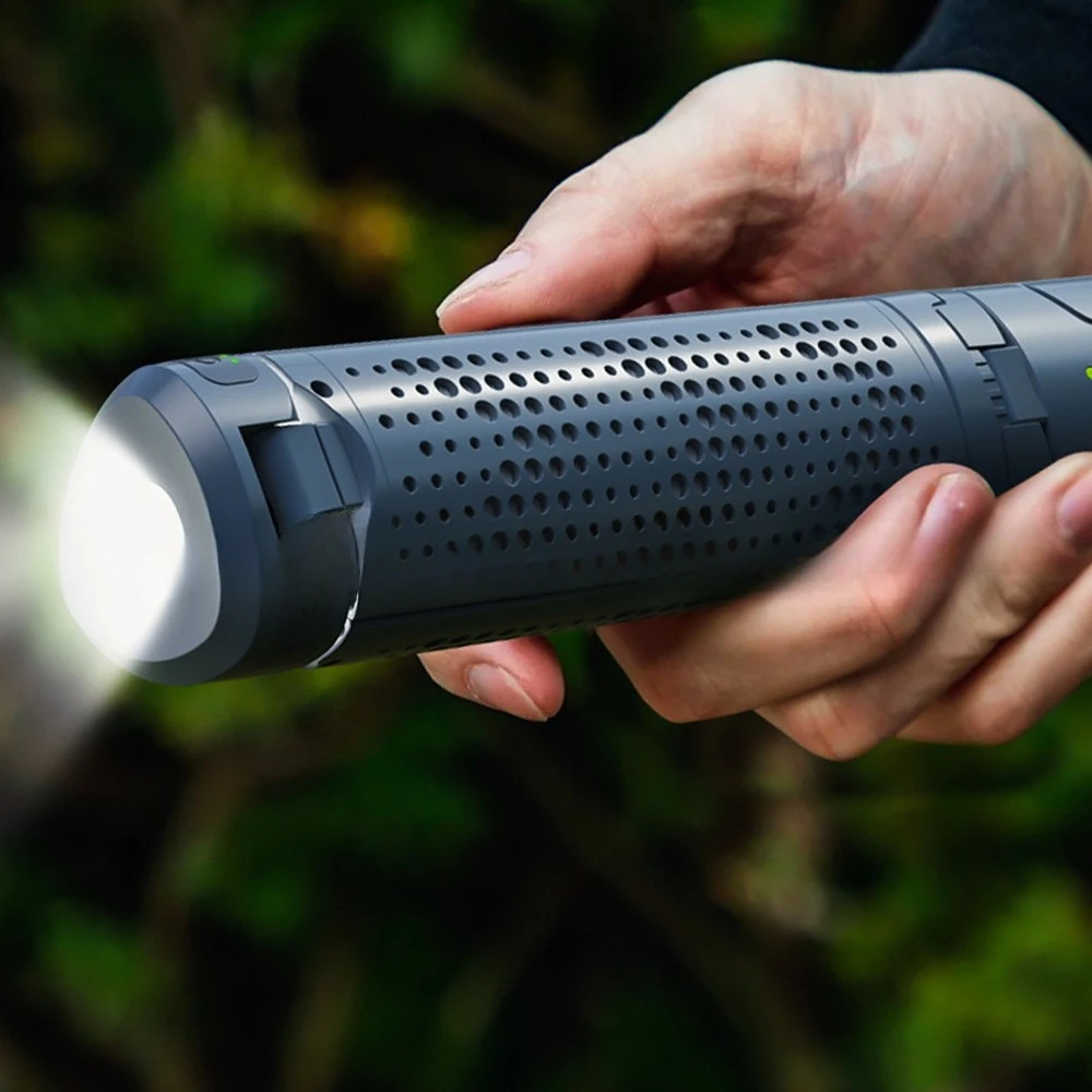 All-terrain camping telescopic light LED high-power flashlight outdoor camping light stepless dimming