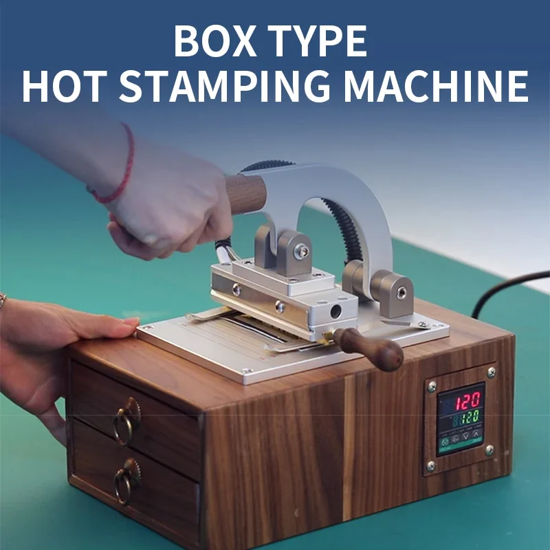 WT-90XT Box Hot Stamping Machine 400W Drawer Type Leather Logo Trademark Embosser