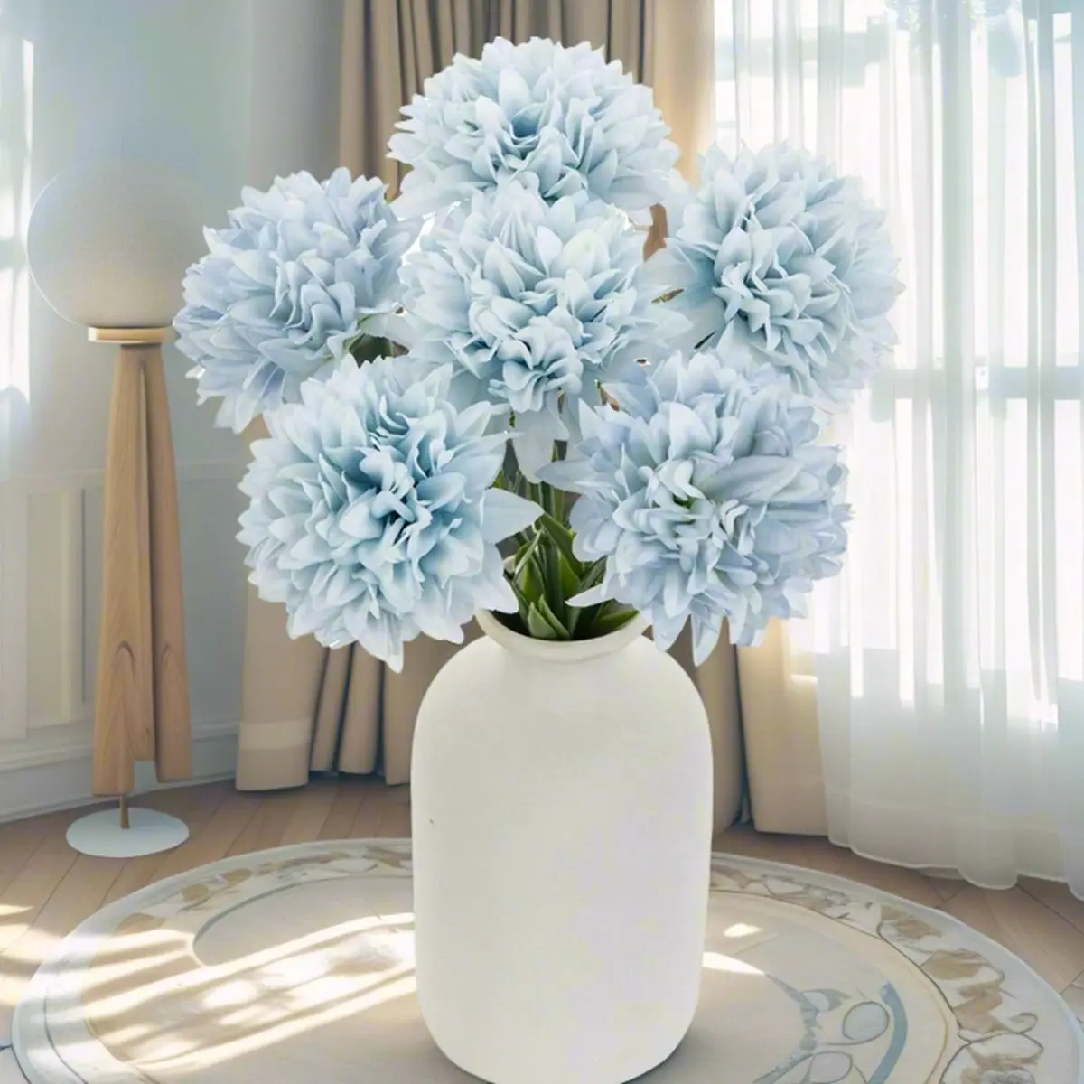 

1pc Artificial flower Silk dandelion chrysanthemum Diy gift Christmas Home vase Festival Outdoor Garden arch Decor Wedding bride