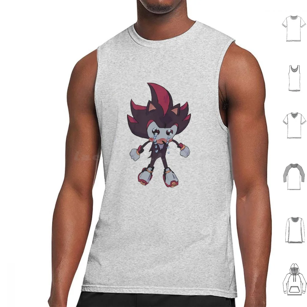 Crying Shadow Tank Tops Vest Sleeveless The Hedgehog Shadow The Hedgehog Shadow The Hedgehog Fanart The Hedgehog Art