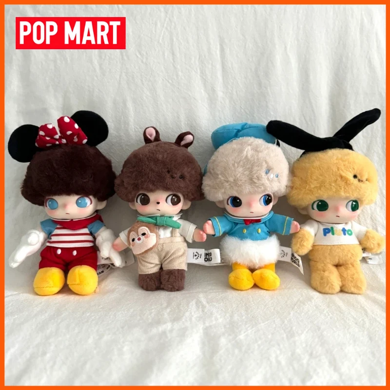 

POPMART Dimoo Word X Disney виниловый брелок для лица серии Mystery Box очаровательные фигурки Микки и Минни Дональда Дака подарки на Хэллоуин