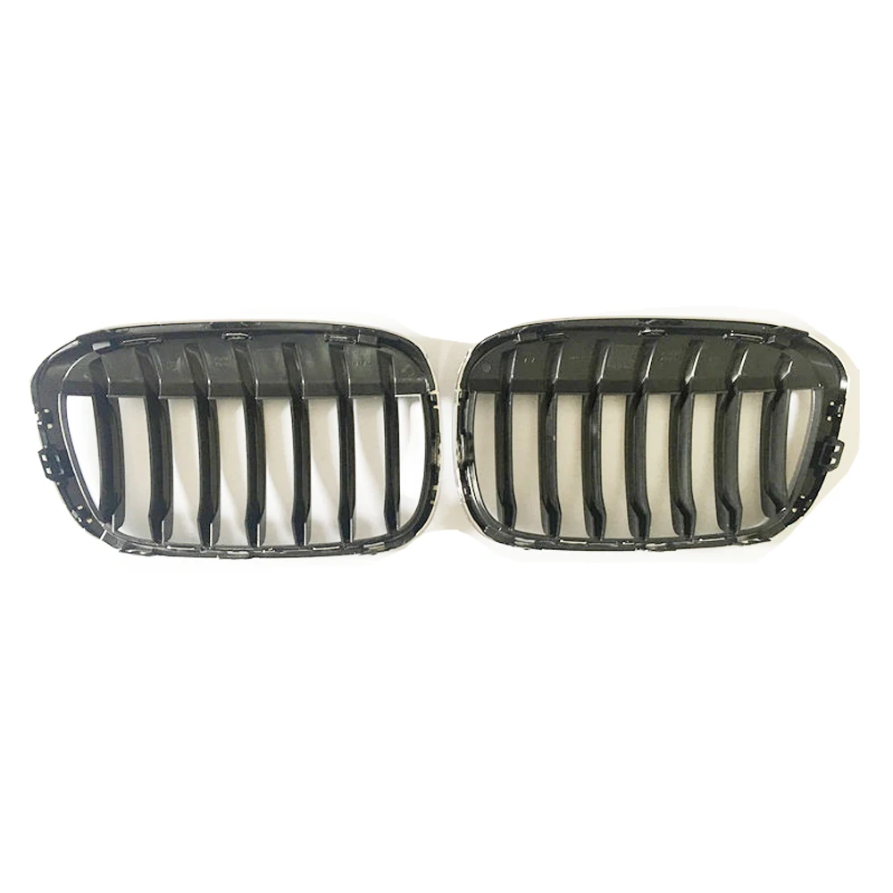 Front Kidney Grille Air  Racing Grill Fit For BMW X1 F48 F49 2016-2018 XDrive Car Accessories Replacement Part Chrome and Silver