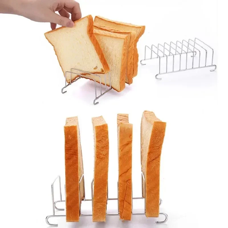 Toast Stand Grid Rectangle Bread Rack Stainless Steel Tool Bread Rack Portable Baking Rack Air Fryer Accessories