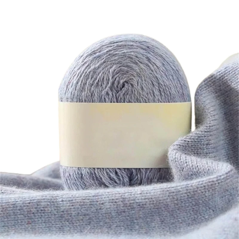 Mohair Yarn, Soft Wool Knitting Long Warm Thin Yarn Roll Scarf Cashmere Yarn Hand Crochet Thread for DIY Weave Knitwear