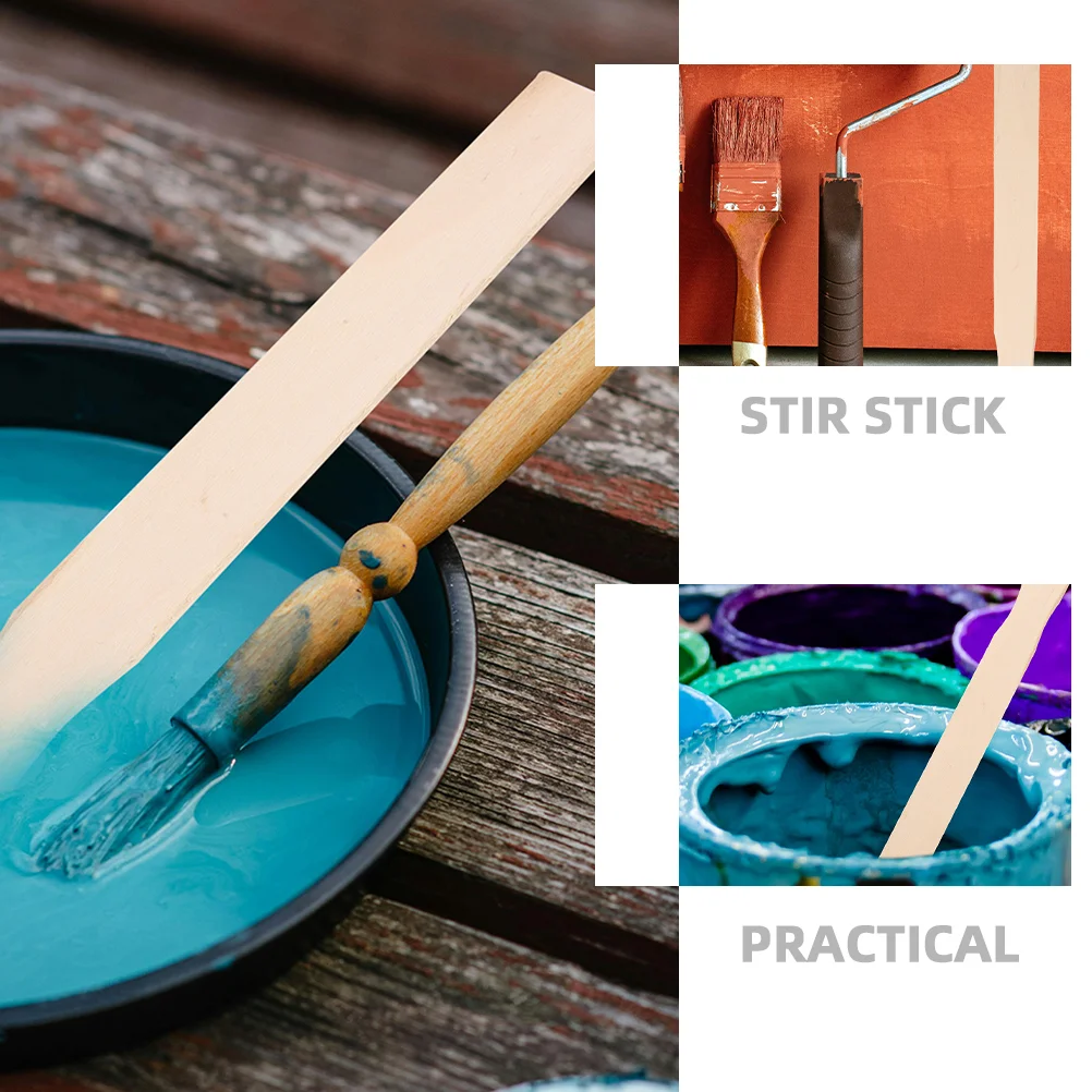 20 Stück Rührstab, Farbstäbe, Holzstäbchen zum Basteln, Rührer, Mischen, Großpackung