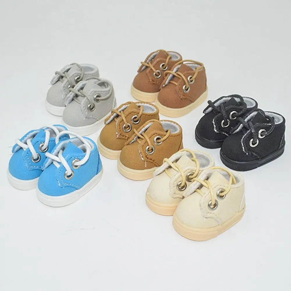 30cm Articulated Doll Shoes 15cm Cotton Doll Casual Low Bond Leather Shoes 6cm Bjd Doll Accessories