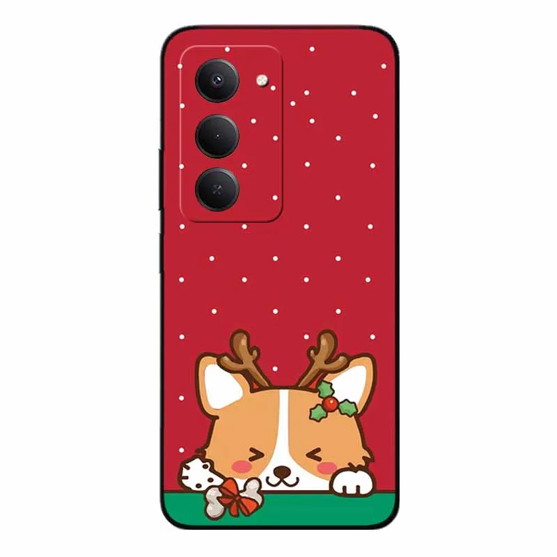 عيد الميلاد الهاتف Funda ل Redmi 15 5G 2025 حافظة لينة سوداء سيليكون الوفير ل Xiaomi Redmi 15 5G 4G الغطاء الخلفي Redmi15 4G Coque