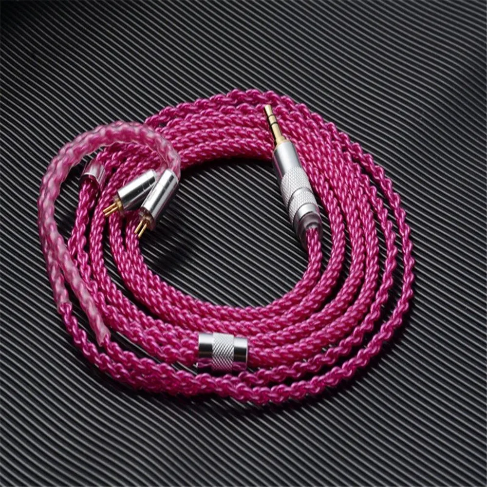 FENGRU Rouge 8 Strand 152 Core Braided OFC Silver Plated Earphone Upgrade Cable MMCX 2Pin 0.78 Headphone Wire for Zero Timeless