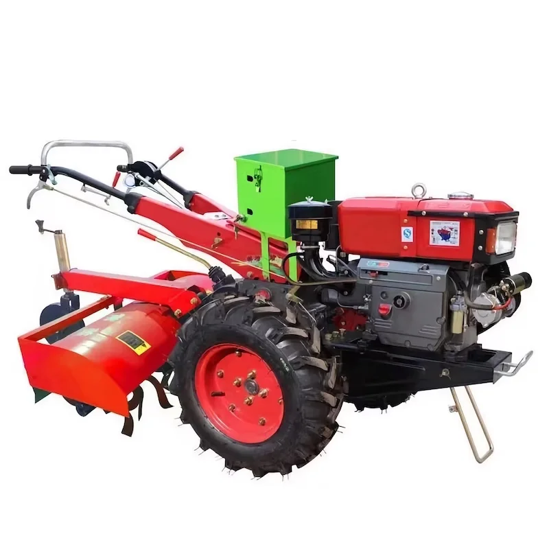 Two-Wheel Tractor with 8hp Diesel Walk-Behind Rotary Hoe Rubber Product Making Machinery