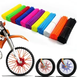 72Pcs Motorcycle Wheel Spoked Protector Wraps Rims Skin Trim Covers Pipe For Motocross Bicycle Bike Cool Accessories 11 Colors