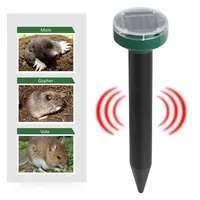 1Pcs Solar Powered Ultrasonic Sonic Mouse Mole Pest Rodent Repeller Repellent Yard LED Light Outdoor Lamp Garden