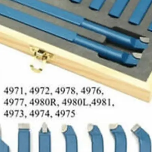 11PCS Carbide Tipped For Lathe Tool Set 10mm 12mm Square Shank Blue Turning Cutting Kit For Metal Working CNC Milling Machine