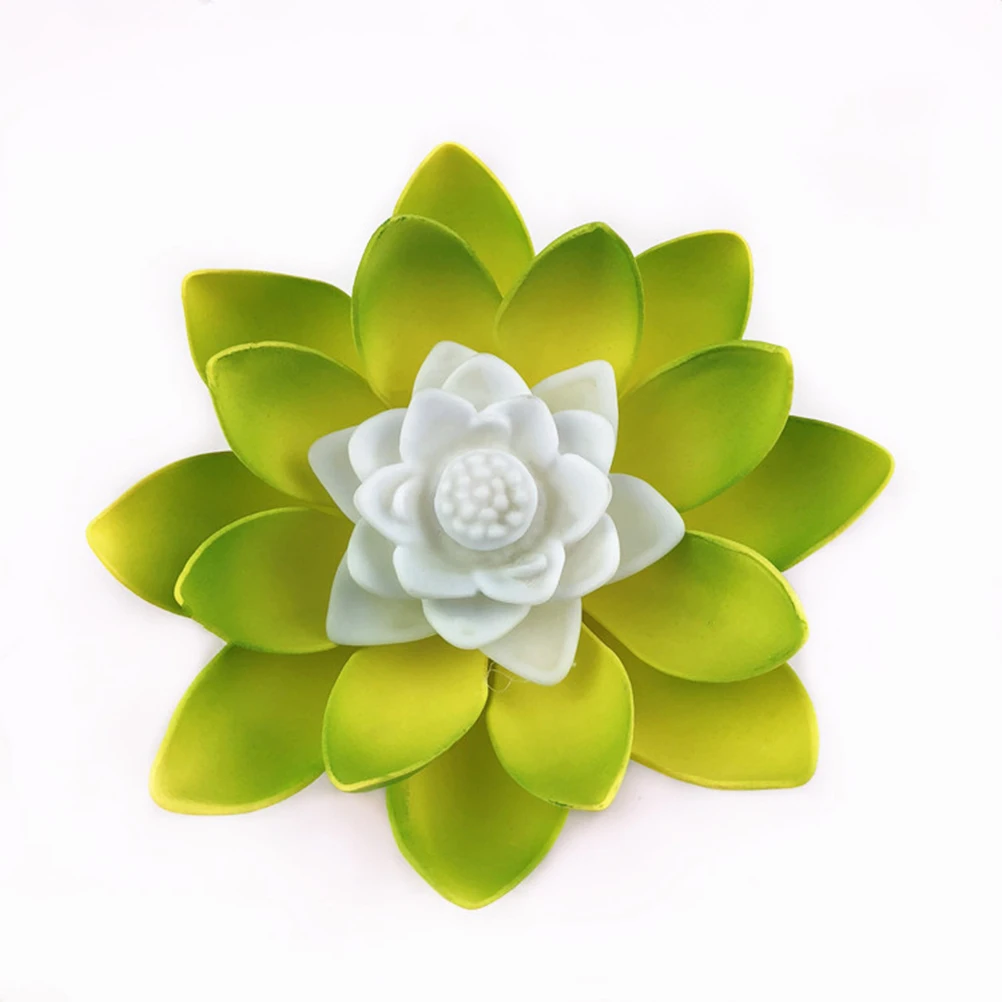 4 قطعة Led لوتس ضوء مقاوم للماء الاصطناعي تجمع ديكور للمنزل حفل زفاف مشرق اللون تتلاشى مقاومة آمنة مع زر #4