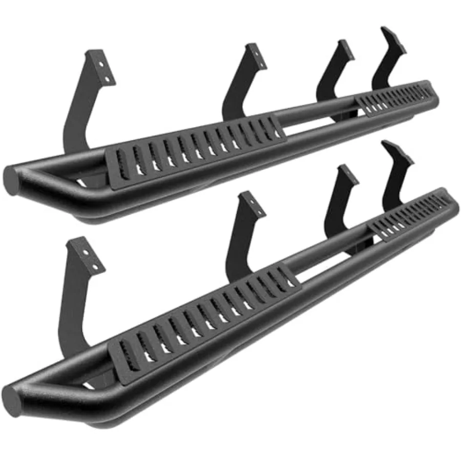 

Сверхмощные стальные подножки с нескользящими текстурированными черными боковыми ступеньками для Toyota Tundra CrewMax Cab 20222025, прочный Rock Slid