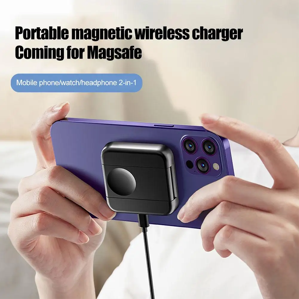 

Foldable 3-in-1 Travel Magnetic Wireless Charging Station For IPhone 15/14/iWatch, Strong Magnet, Does Not Fall Off, Portab V6Y7