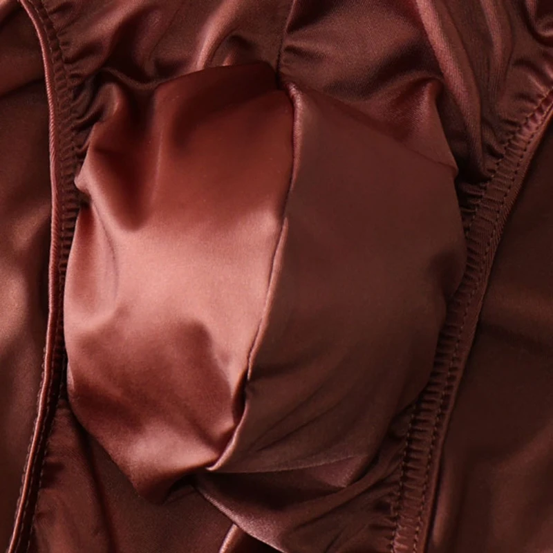 Men Solid Satin-like Ice Silk Underwear Penis Bulge Pouch Smooth Panties Briefs Breathable Underpants Scrotum Sexy Man Lingerie - Image 6