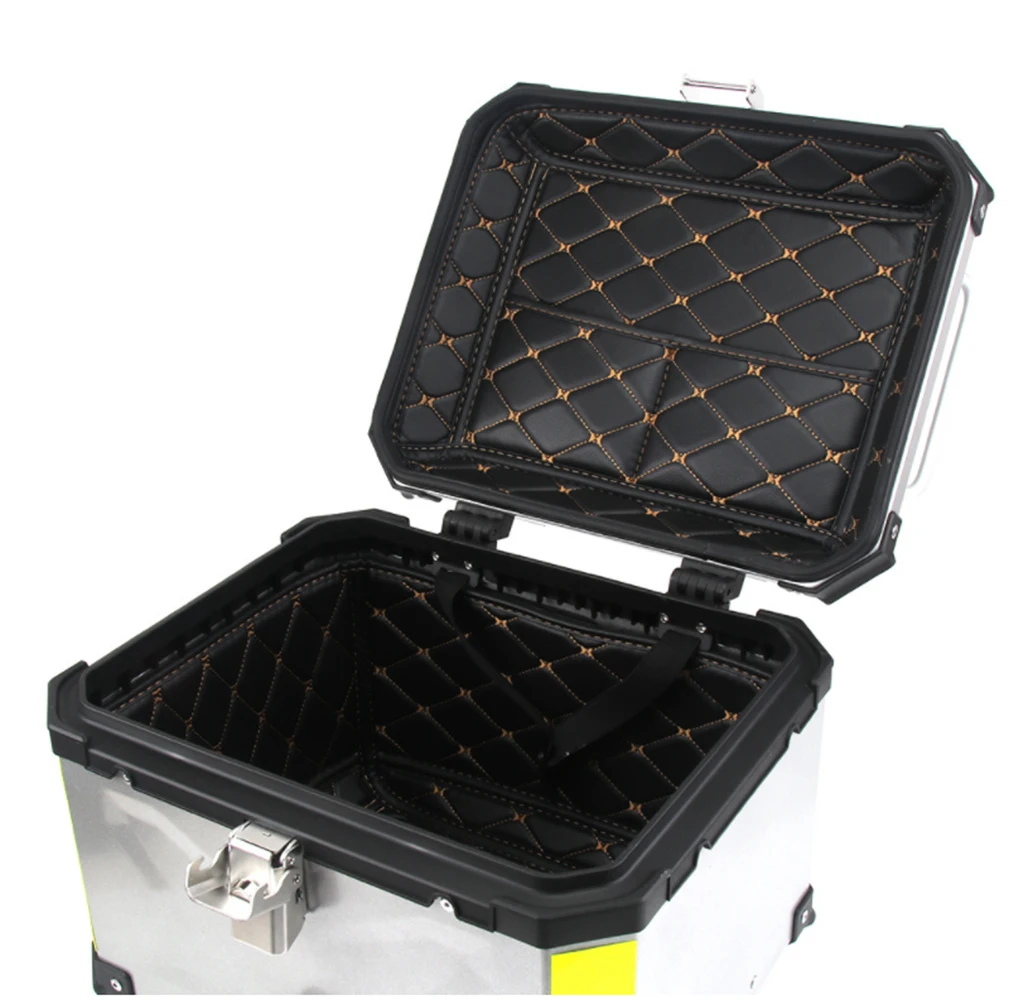 45L Tailbox سبائك الألومنيوم X نوع جذع دراجة نارية سريعة إزالة تخزين الأمتعة جذع مربع خلفي سماكة