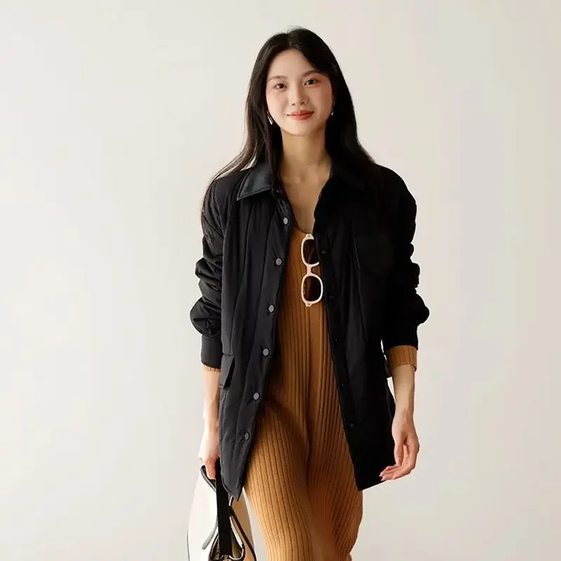 

Весенне-осенняя новая женская куртка, свободная легкая куртка с воротником-стойкой