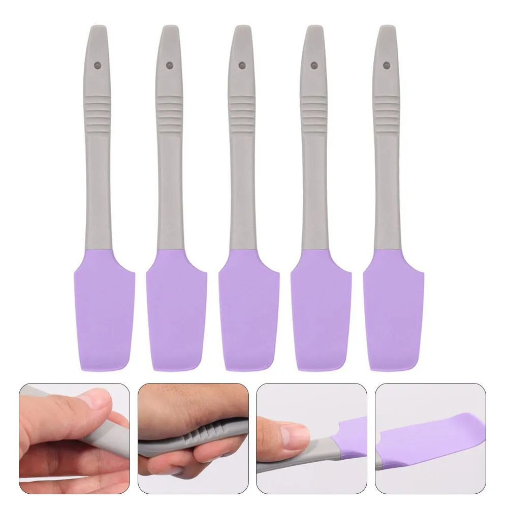 

Набор из 5 силиконовых шпателей для воска с кисточкой для равномерного нанесения масок, удобный для ежедневного профессионального использования, инструмент для ухода за руками