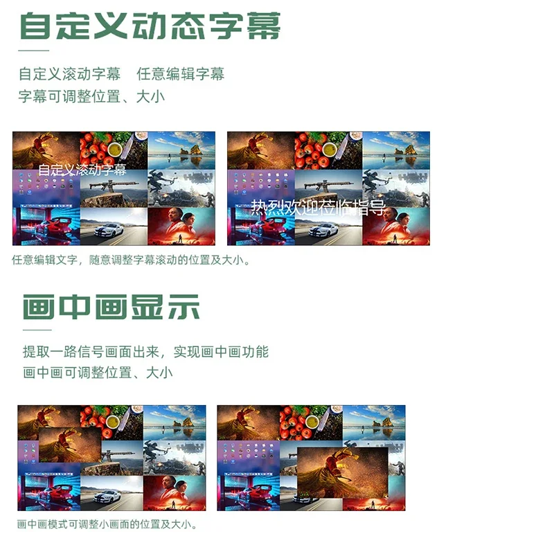 9x1 HDMI Multi-viewer switcher Seamless 4K 9 Screen Real Time HDMI Multi Viewer Screen Splitter 9 in 1 out HDMI Switch Adapter