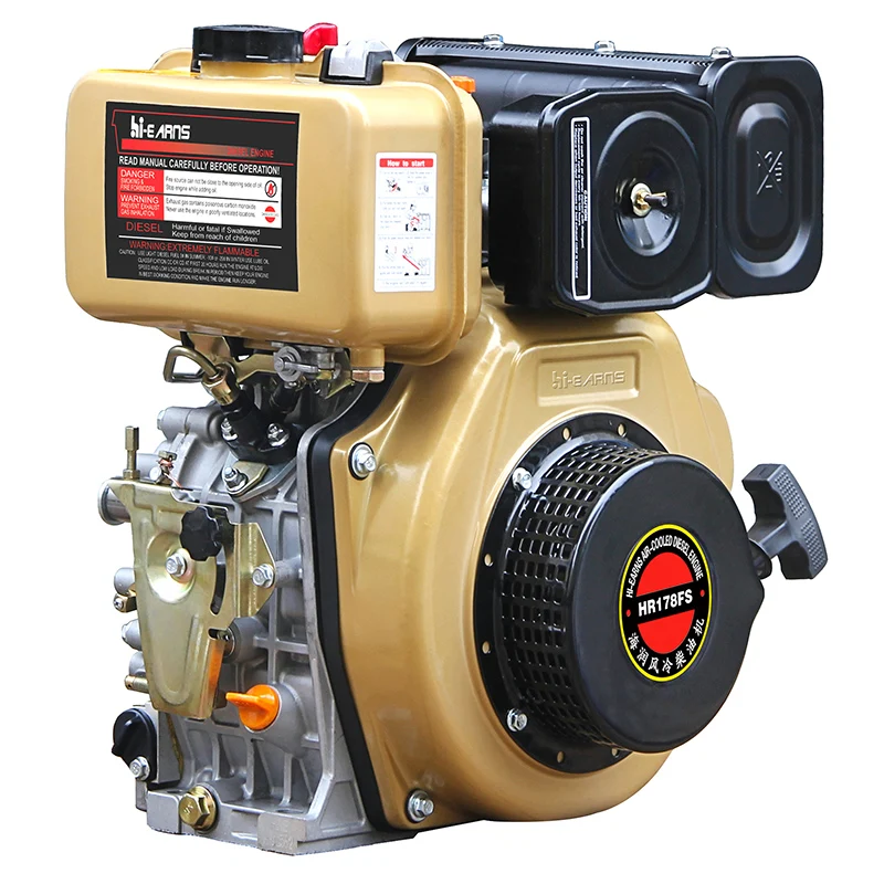 

HR178FS Diesel Engine 3.8kW Single Cylinder Easy Operate Electric Start Euro 5 Emission Standard Air-Cooled