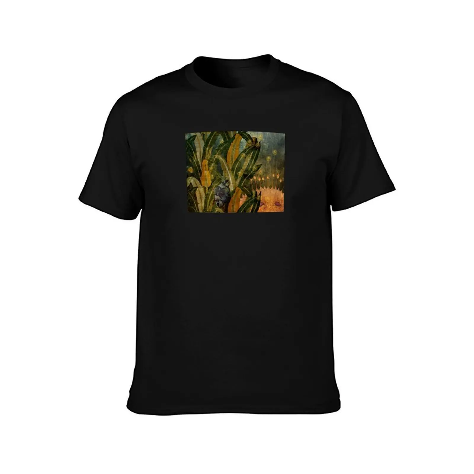 into the garden - twilight tranquility T-Shirt Modern Print Casual T-Shirt