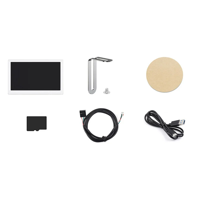 B67C 7-Zoll-IPS-Display, USB-Gehäuse, Sekundärbildschirm, RGB-Atmosphärenbildschirm, 800 x 480, mit Tonabnehmerfunktion, Silber, einfache Installation