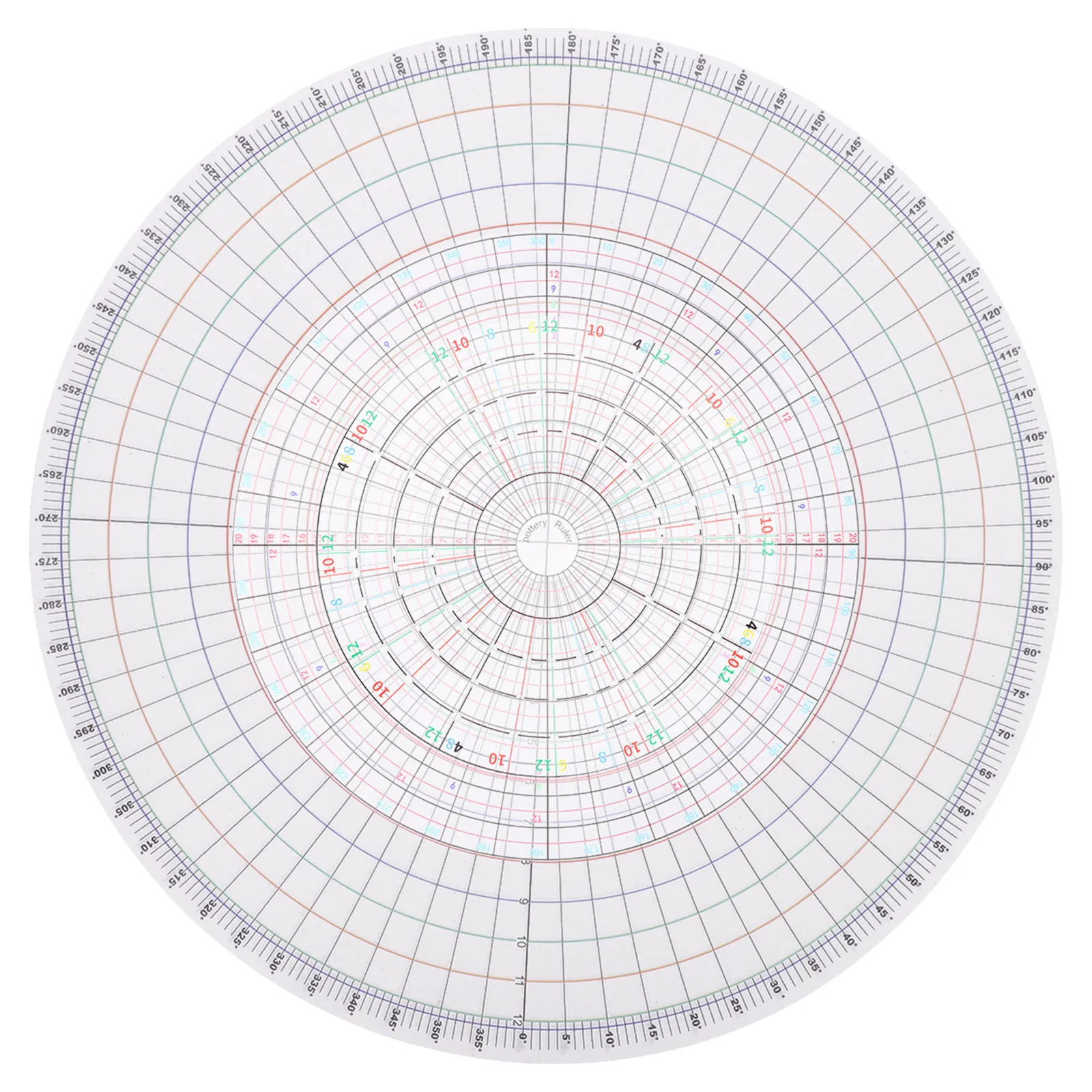 

3pcs Pottery Clay Divider Tools Ceramic Circle Gauge 360 Degree Protractor For Equal Space Dividing Trimming Round Measuring