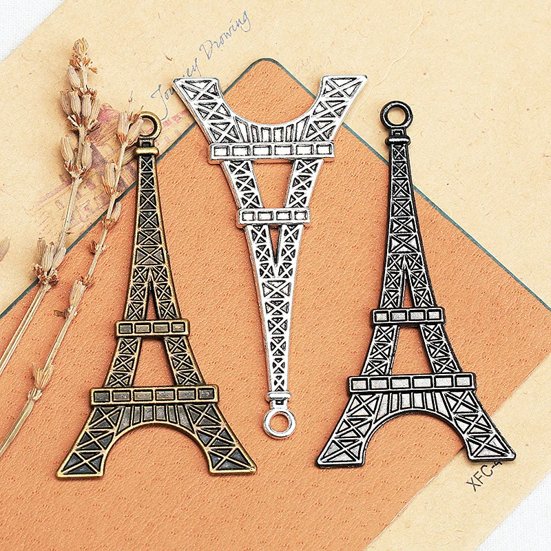 

DIYJewelry Accessories Materials Factory Wholesale68*35MMDouble-Sided Large Iron Tower Alloy