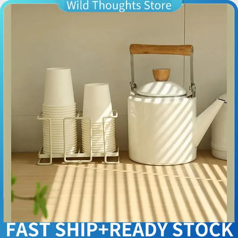 

Paper Cup Holder Disposable Cup Picker Iron Storage Floor Home Coffee Tea Cup Holder Can Be Used For Glass Cups-[Qahk]